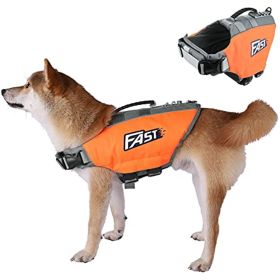 Durable and Adjustable Dog Life Jacket for Safe Water Adventures (size: large)