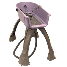 Booster Bath Elevated Dog Bath and Grooming Center Medium Teal 33" x 16.75" x 10" (Color: Lilac, size: medium)