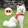 Dog Harnesses and dog leash set; Suede Pet Chest Strap Saddle Vest Style Dog Chest Back Reflective Dog Strap Dog Rope