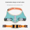 Dog Harnesses and dog leash set; Suede Pet Chest Strap Saddle Vest Style Dog Chest Back Reflective Dog Strap Dog Rope