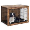 Dog Crate Furniture with Cushion and Double Doors for Small/Medium Dogs